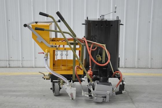 Human Pushing Thermoplastic Road Marking Machine 100L Capacity Gas Heating Paint Tank