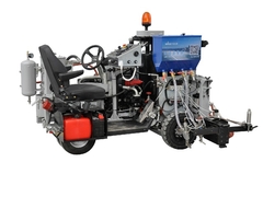 Small thermoplastic road marking truck